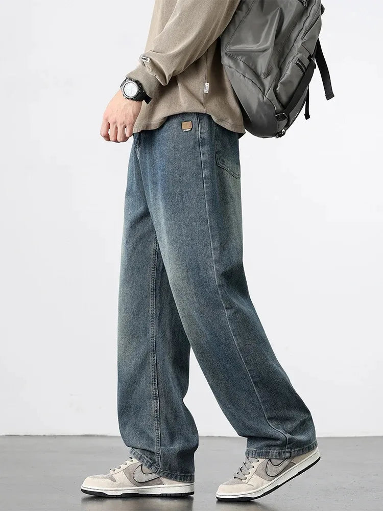 Men's Wide Leg Denim Jeans for Casual Everyday Wear