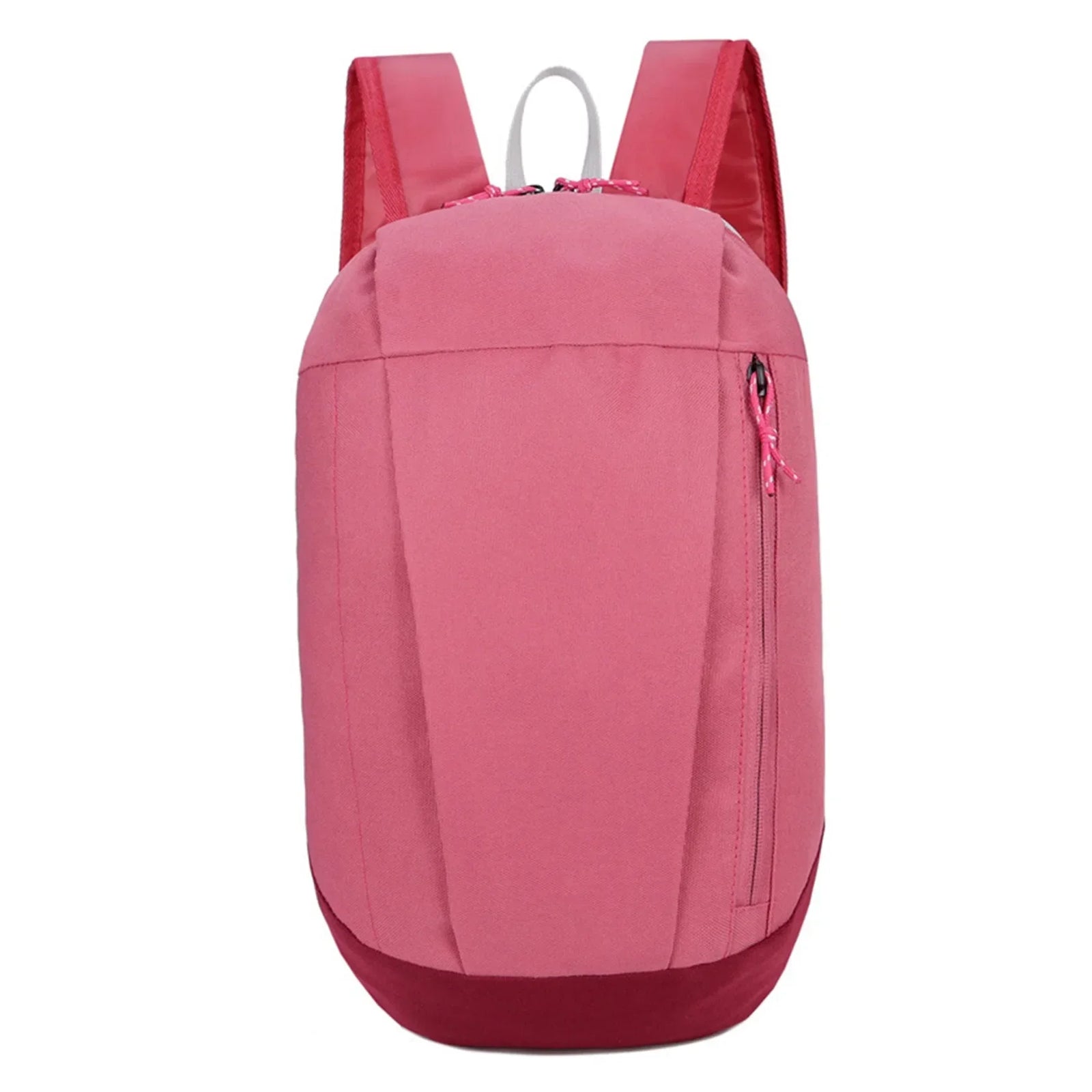 Compact Plain Backpack with Front Zipper Pocket and Twin Shoulder Straps