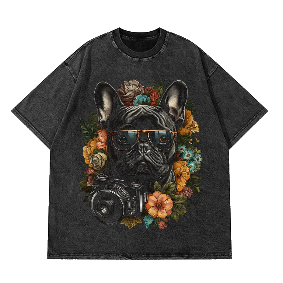 Anime Octopus Vintage Wash Harajuku T-Shirt Japanese Style Unisex