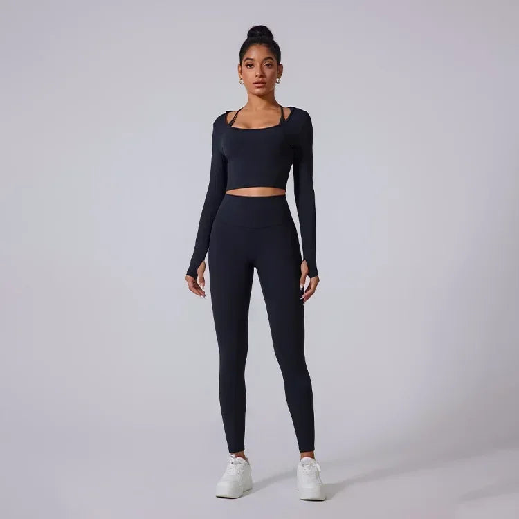 Women's Zip-Front Yoga Workout Set