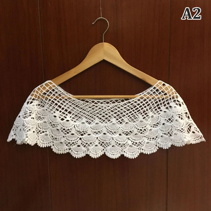 Crochet Floral Lace Capelet for Layering over Dresses and Tops