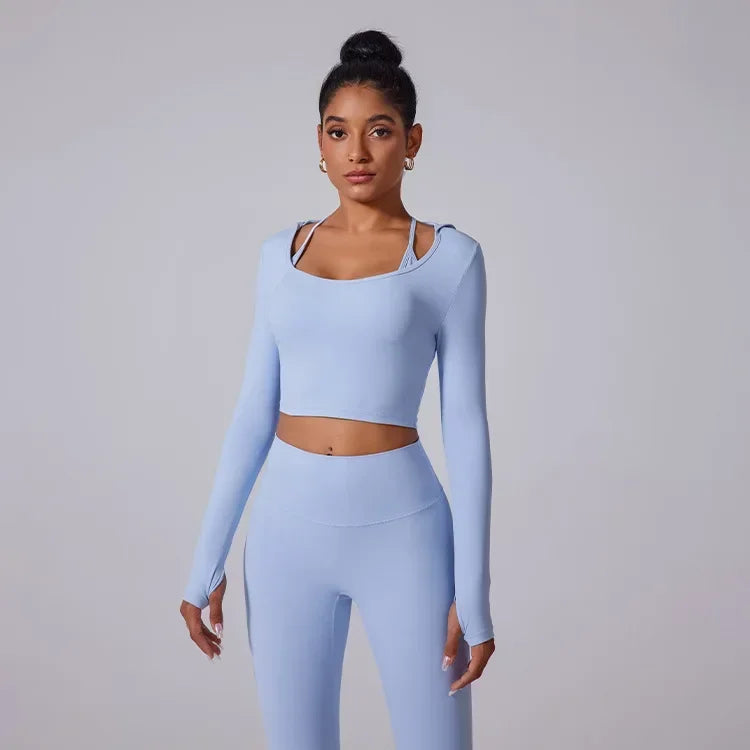 Women's Zip-Front Yoga Workout Set