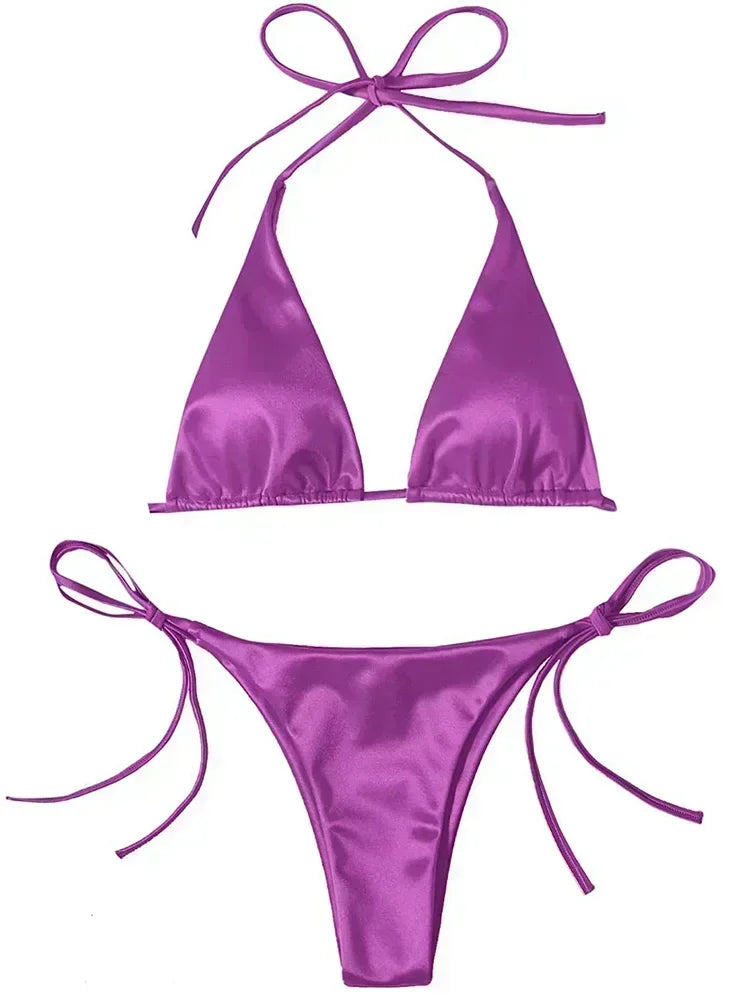 Shiny Halter Bikini