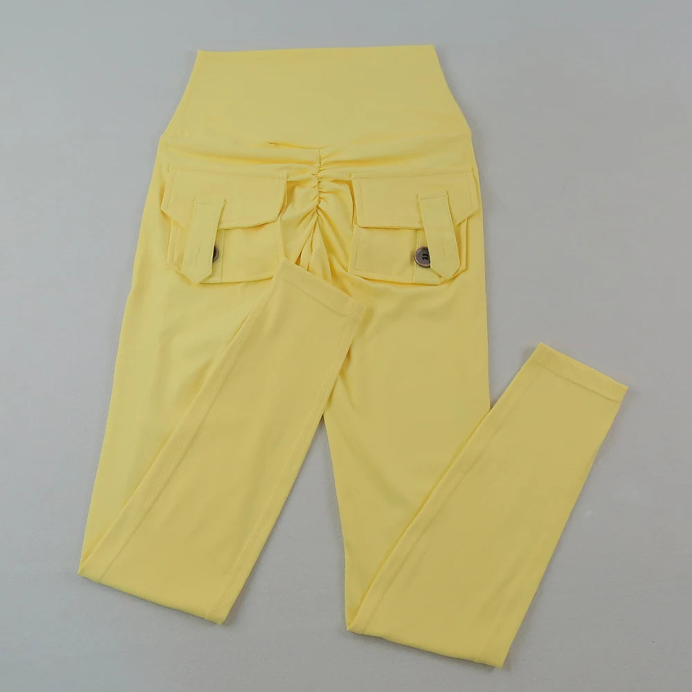 Women's Back Pocket Full Length Leggings For Workout Outfits