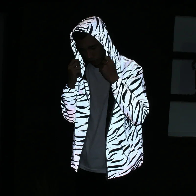 Hooded Long Sleeve Full Zip Casual Streetwear Jacket