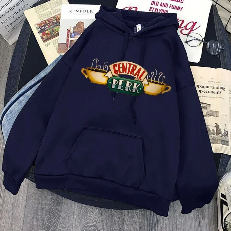 Letter Graphic Long Sleeve Pullover Casual Hoodie for Layering