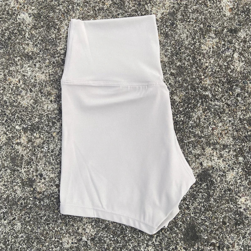 Women's High Waist Nylon Blend Biker Shorts with Colour Options