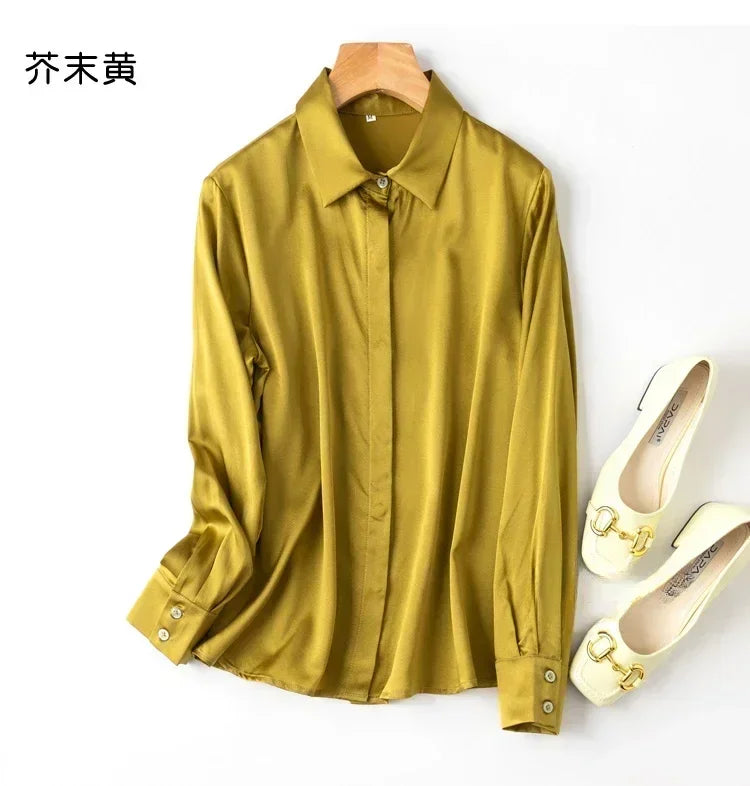 Women's Collared Long Sleeve Shirt
