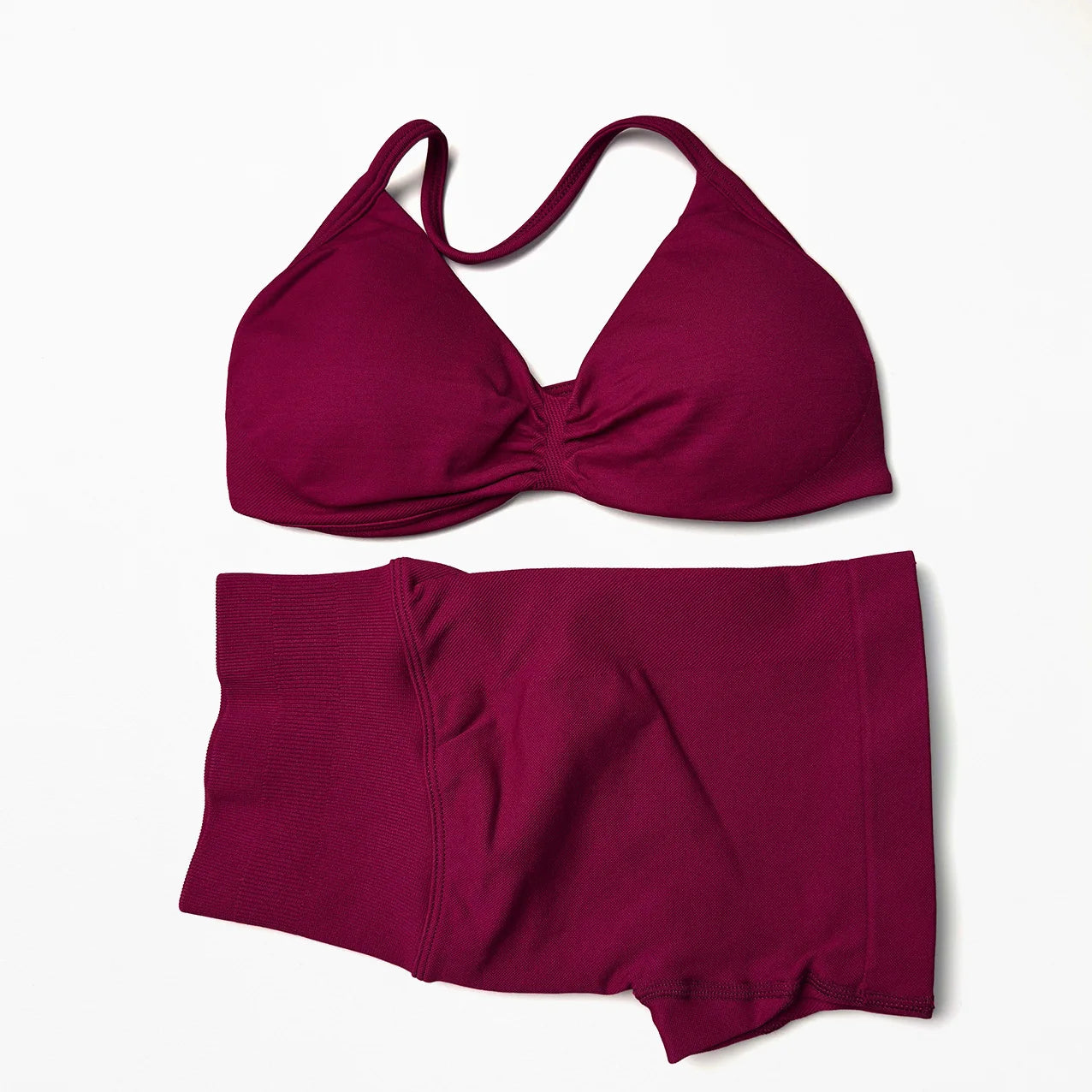 Women's Halter Bra And Shorts Yoga Set For Workout Outfits