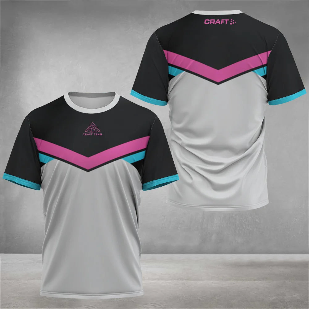Printed Court Sports Short Sleeve T-shirt For Sports Outfits