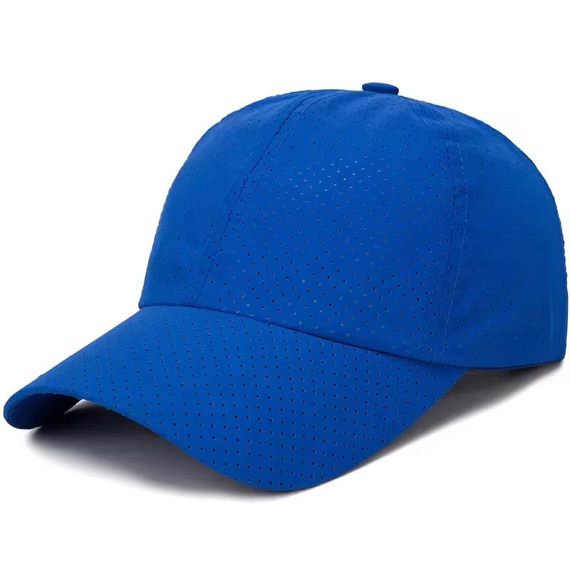 Solid Mesh Baseball Cap with Curved Brim Shape