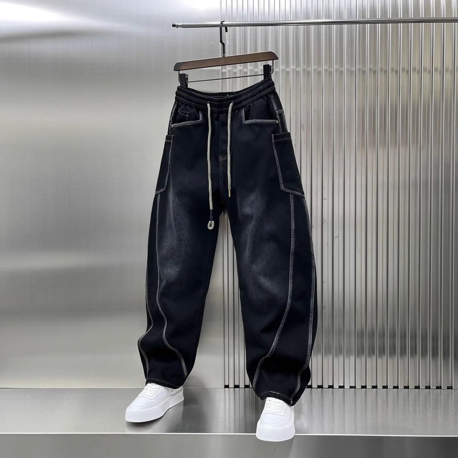 Men's Wide Leg Denim Jeans for Casual Everyday Wear