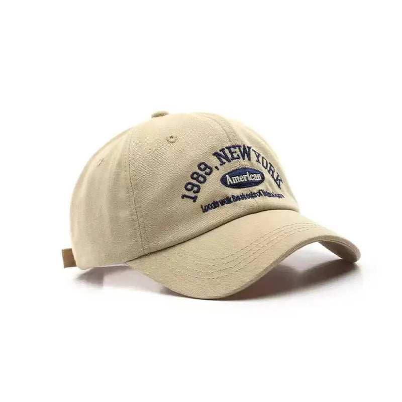 Letter Embroidered Baseball Cap with Curved Brim Styling