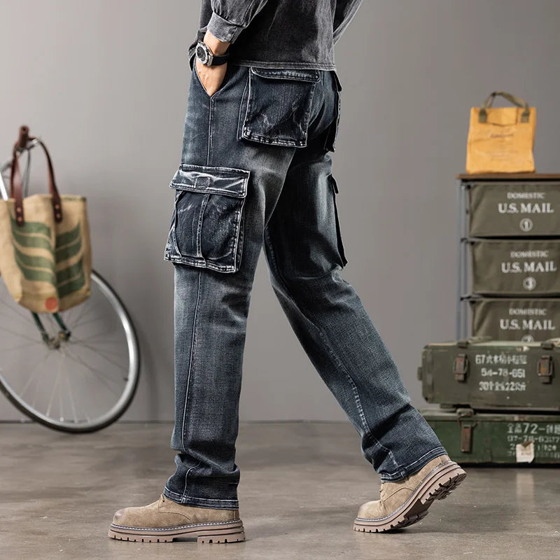 Men's Wide Leg Denim Jeans for Casual Everyday Wear