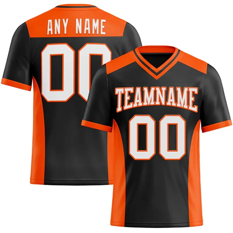 Number Print Football Short Sleeve Jersey For Sports Outfits