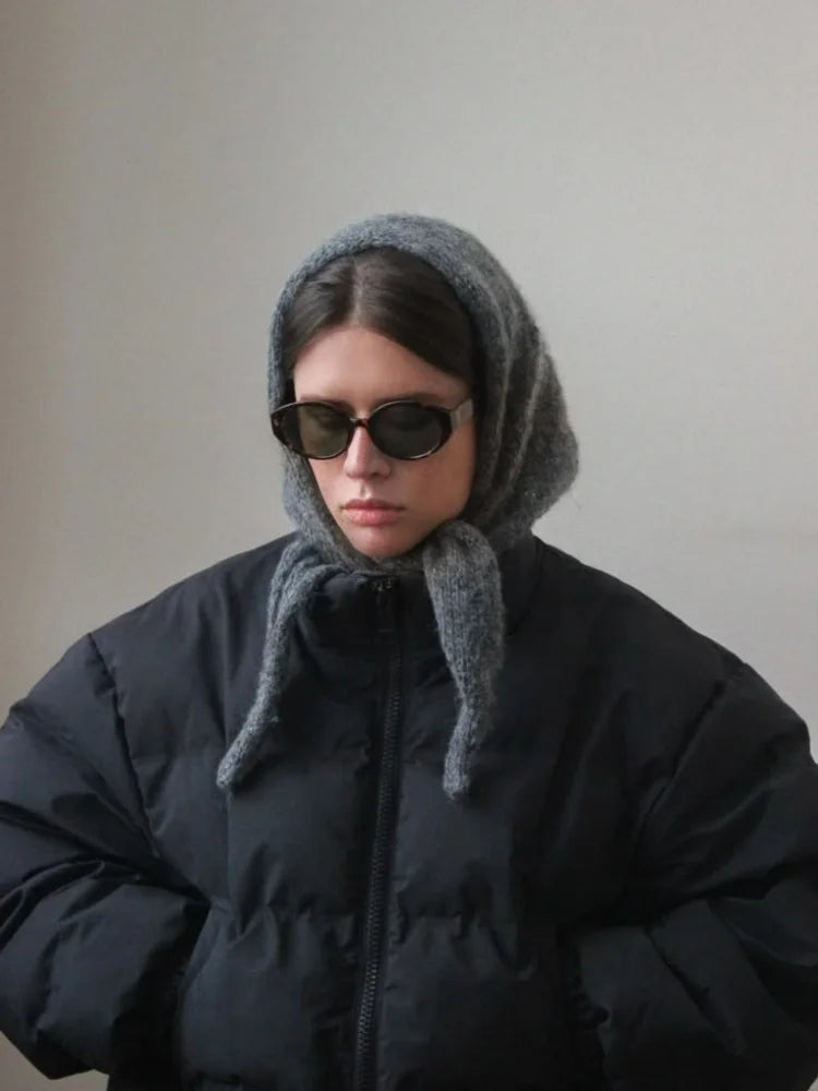 Solid Wool Scarf for Folded and Draped Neck Styling
