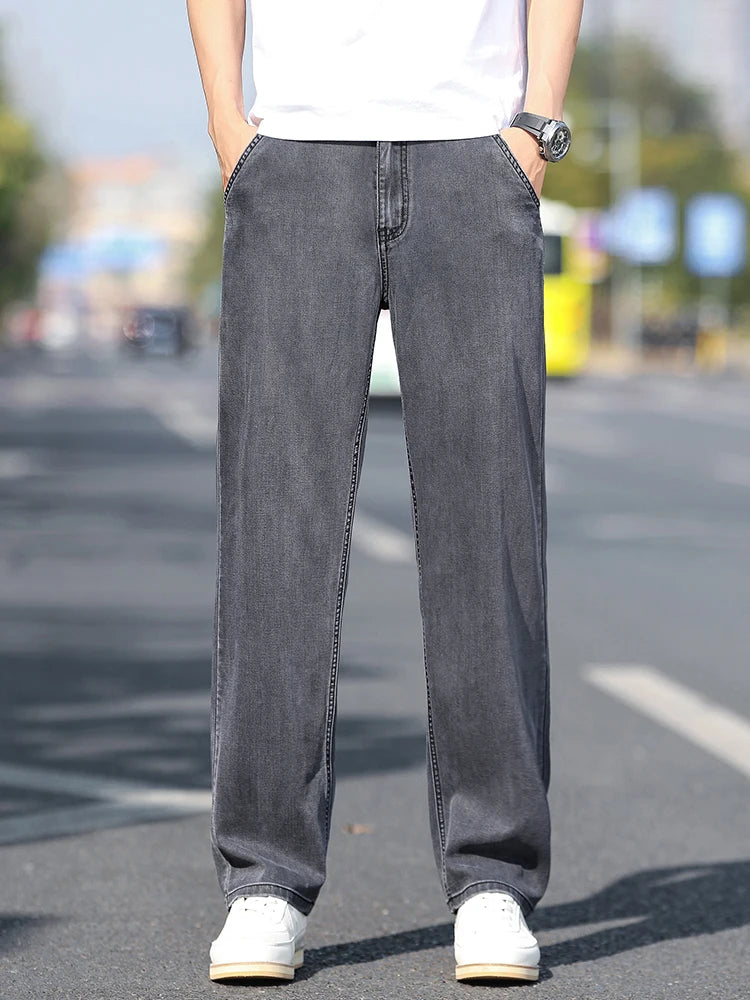Men's Wide Leg Denim Jeans for Casual Everyday Wear