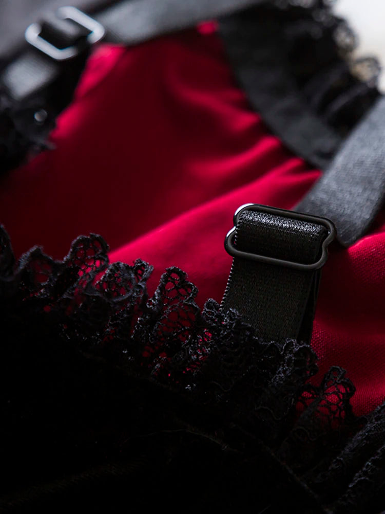 Women's Crop Top with Front Lace-Up Detail and a Ruffle Hem