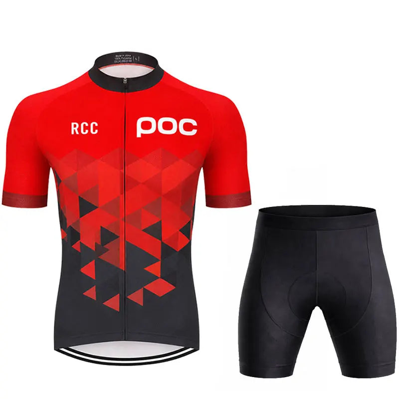 Men's Short Sleeve Cycling Jersey Set for Summer Road Bike Riding