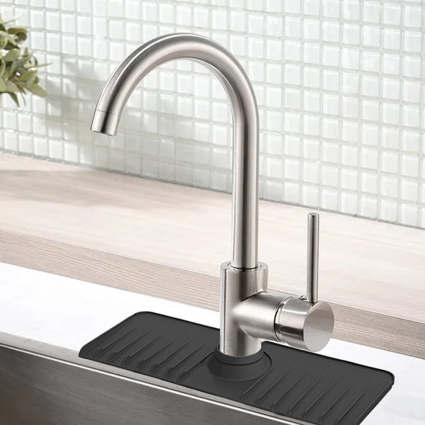 5th Gen Silicone Faucet Mat For Kitchen Sink Splash Guard Drain Pad Bathroom Faucet Splash Water Catcher Mat Sink Counter-top