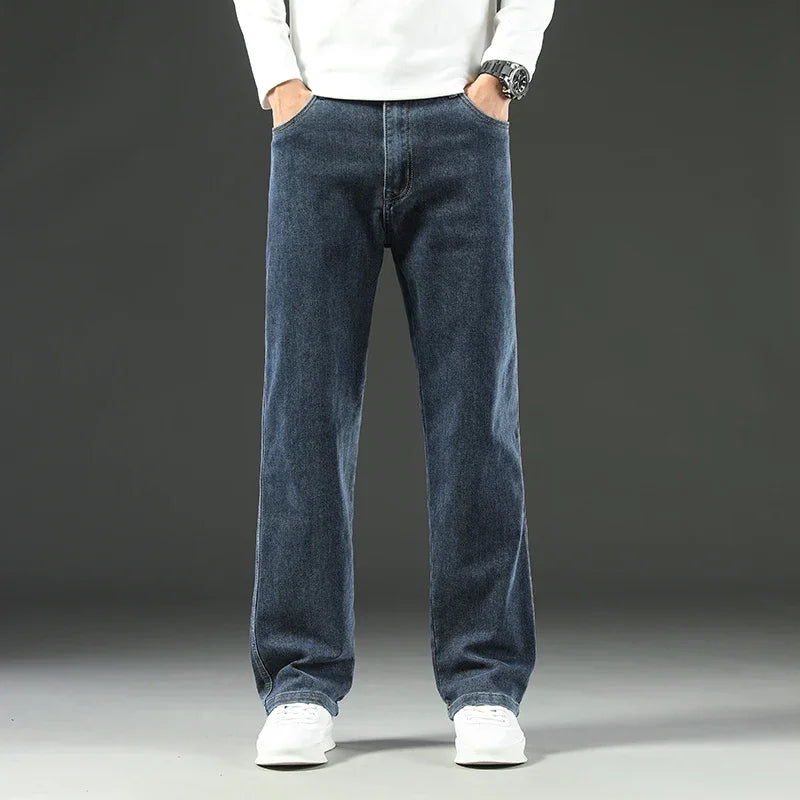 Men's Wide Leg Denim Jeans for Casual Everyday Wear