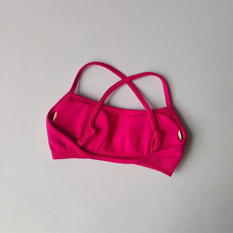 Women's Thin Strap Cross Back Sports Bra