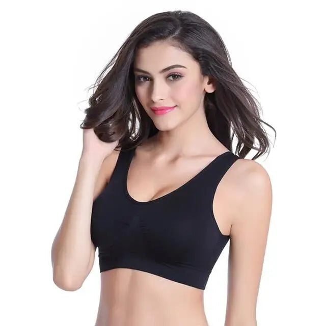 Women's Wide Strap Scoop Neck Sports Bra