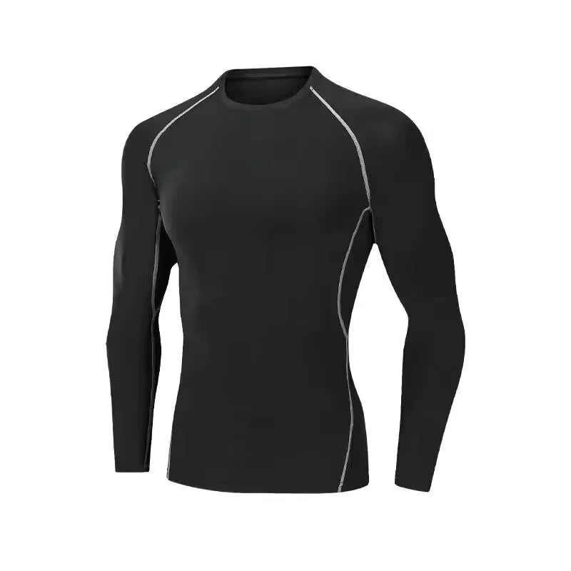 Men's Long Sleeve Fitted Sports T-Shirt