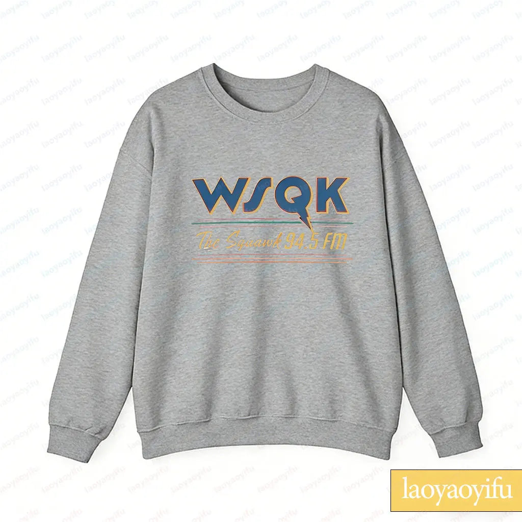Radio Graphic Long Sleeve Pullover Casual Sweatshirt for Layering