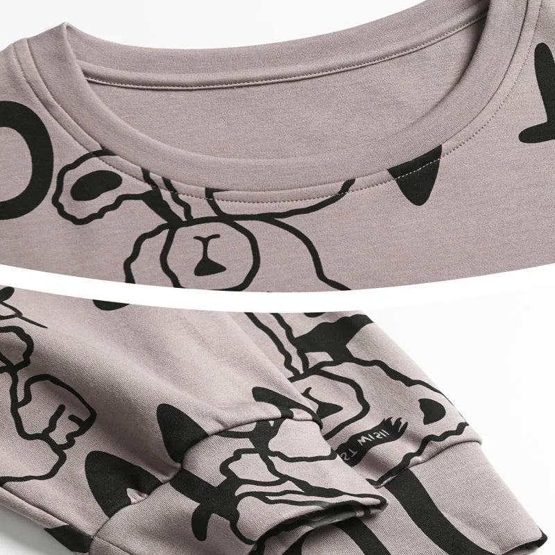 Men's Graphic Long Sleeve Top and Pants Pajama Set