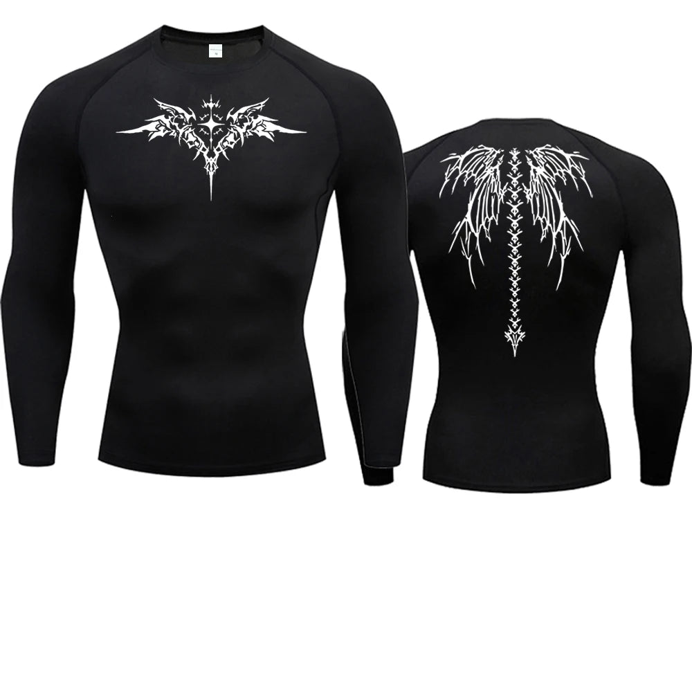 Fitted Sports Compression Shirt with Original Sleeve Style Options