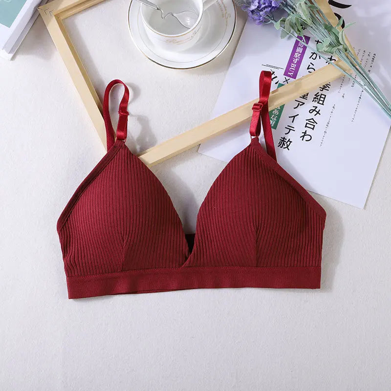 Women's Ribbed Triangle Sports Bra