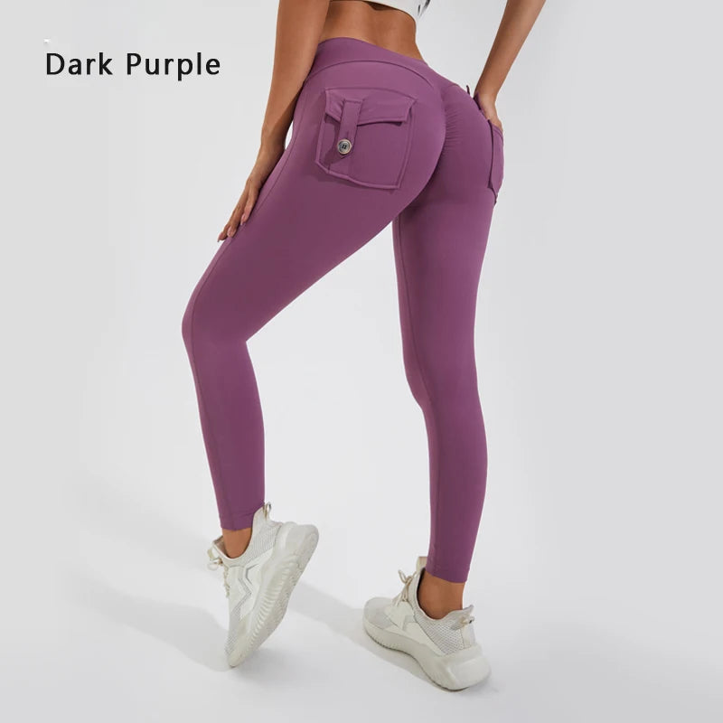 Women's Back Pocket Full Length Leggings For Workout Outfits