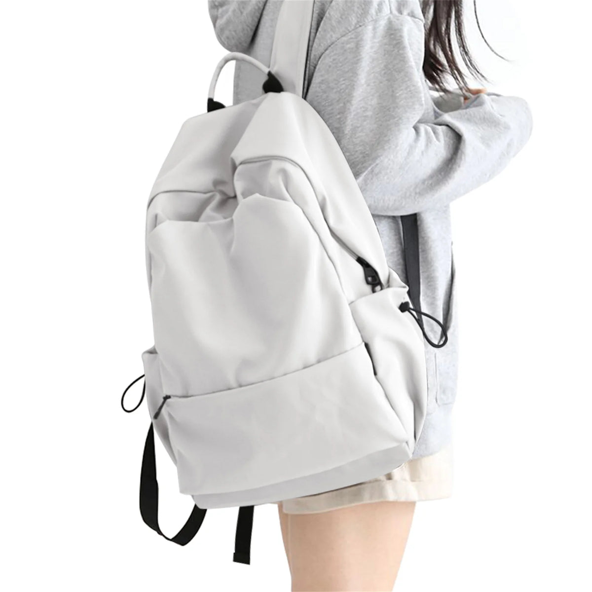Casual Student Backpack with Front Pocket for Campus and Daily Carry