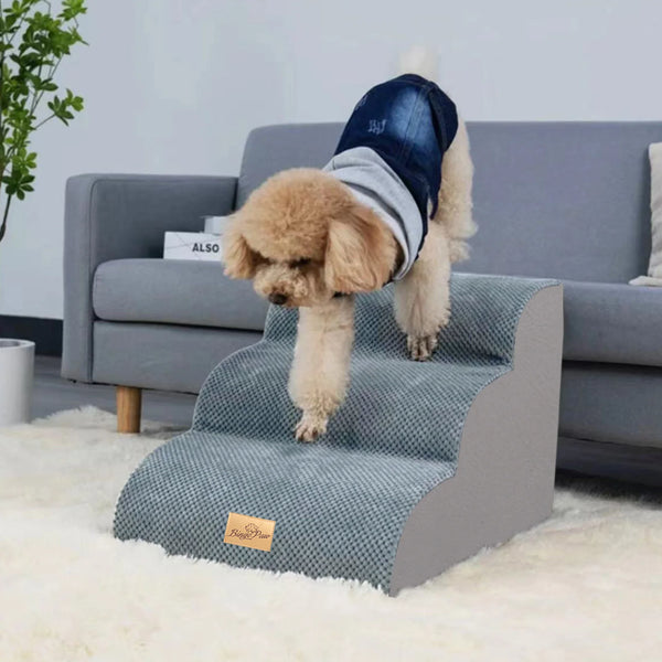Dog Stairs Ramp for Beds Couches,Extra Wide Pet Steps with Durable Non-Slip Waterproof Fabric Cover, Dog Slope Stairs Friendly