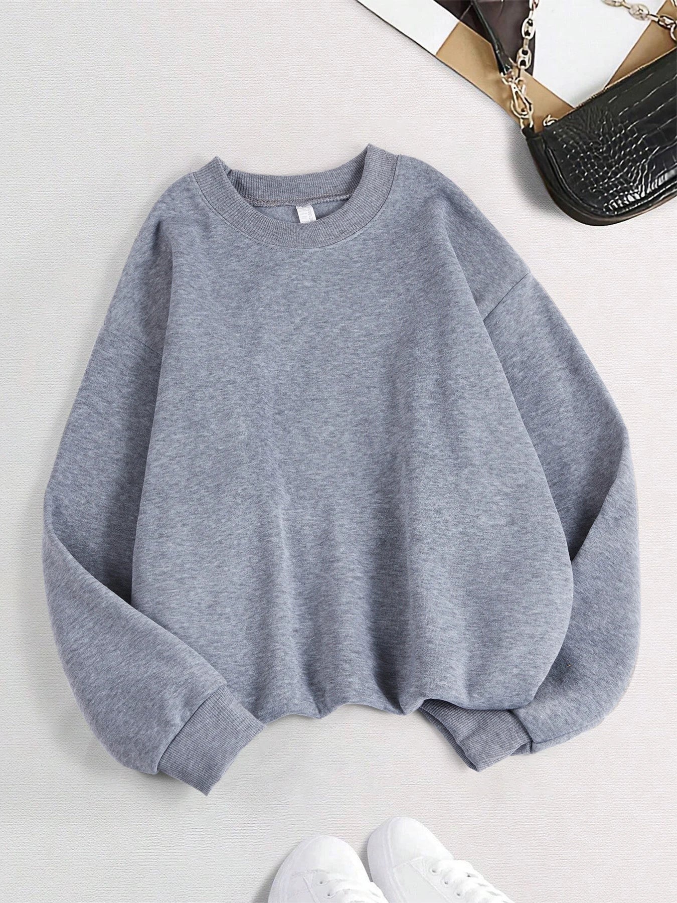 Long Sleeve Casual Pullover Sweatshirt with Original Style Options