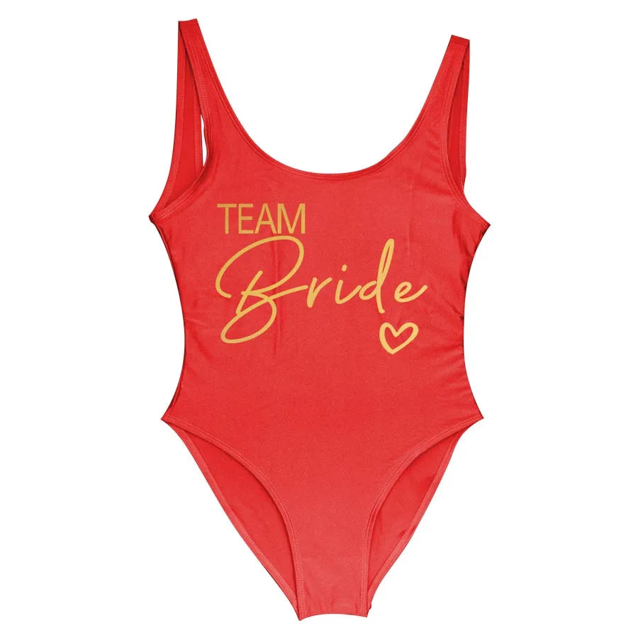 Team Bride One-Piece Swimsuit