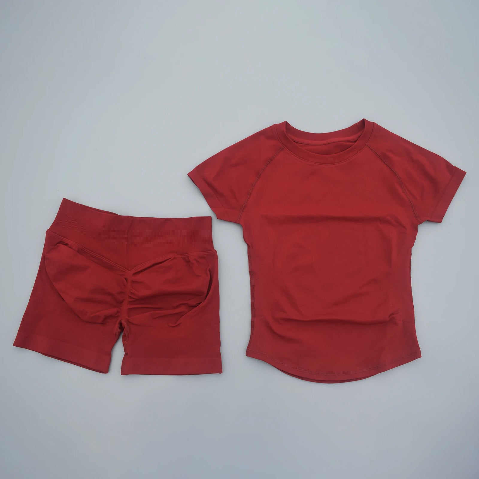 Women's Tee And Shorts Yoga Set For Workout Outfits