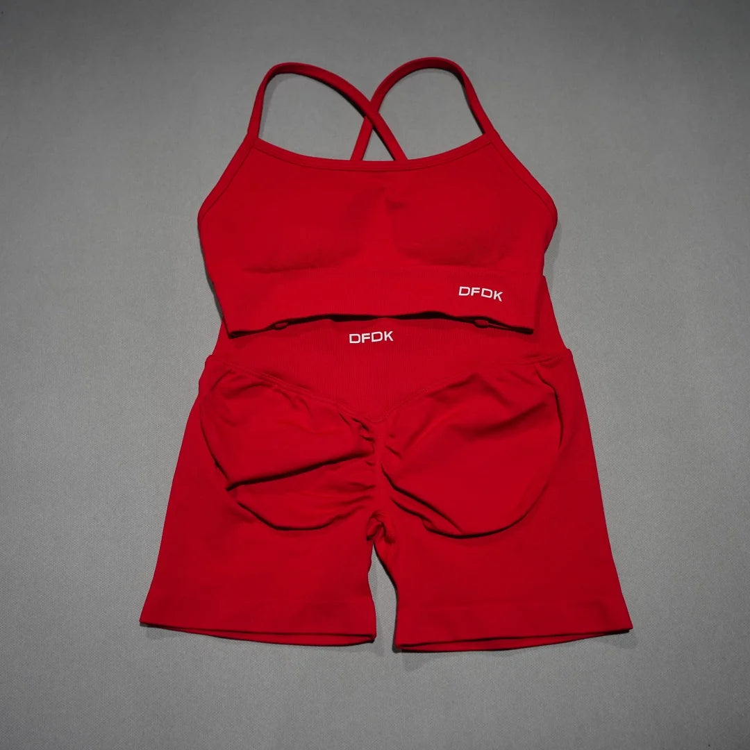 Women's Bra And Shorts Or Leggings Yoga Set