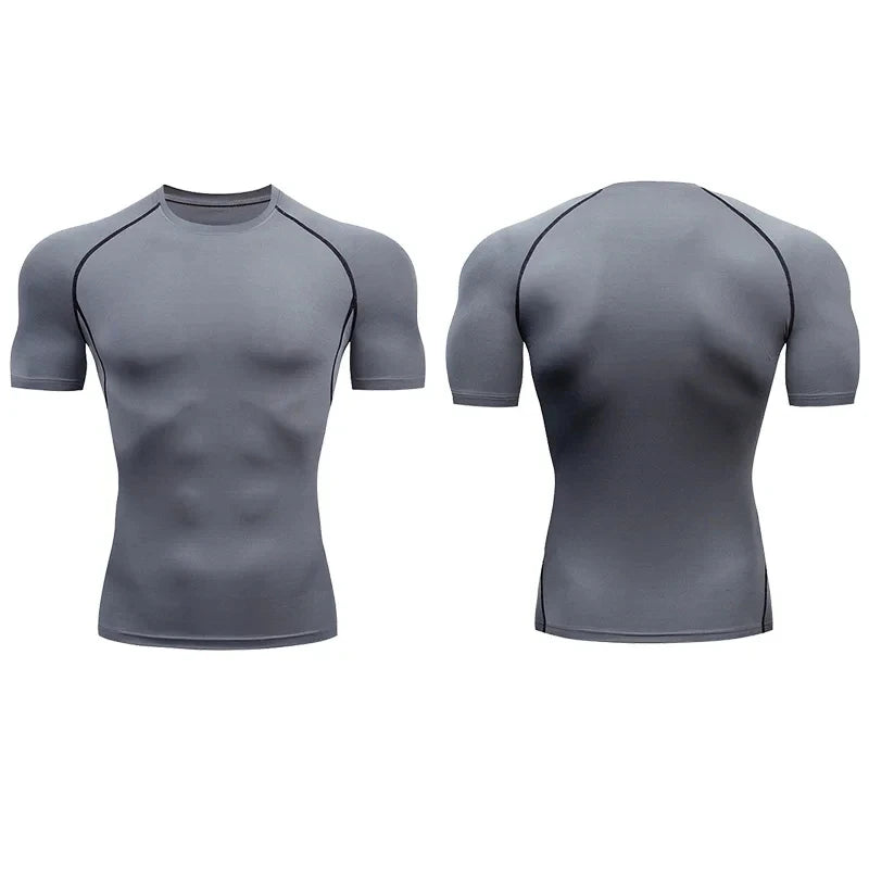 Fitted Sports Compression Shirt with Original Sleeve Style Options