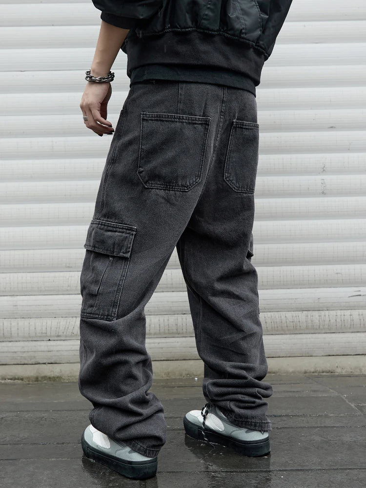 Men's Wide Leg Denim Jeans for Casual Everyday Wear