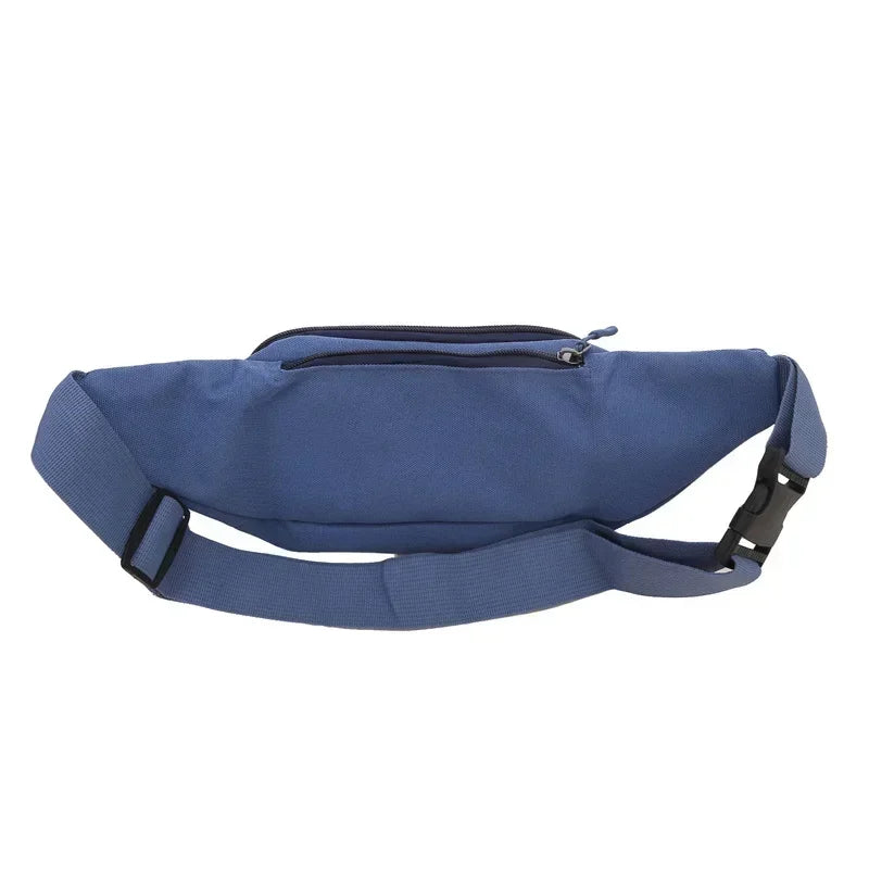 Solid Waist Pack with Adjustable Strap and Zippered Pockets
