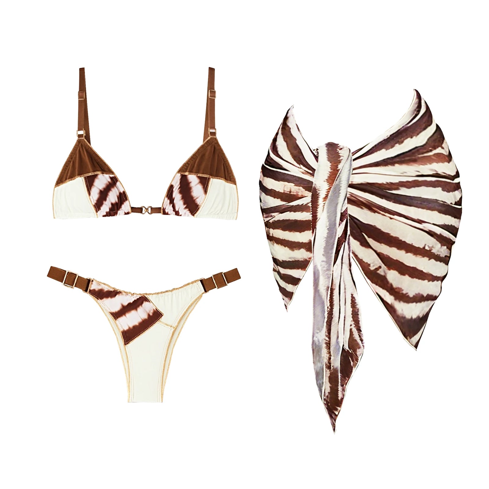Printed Thong Bikini