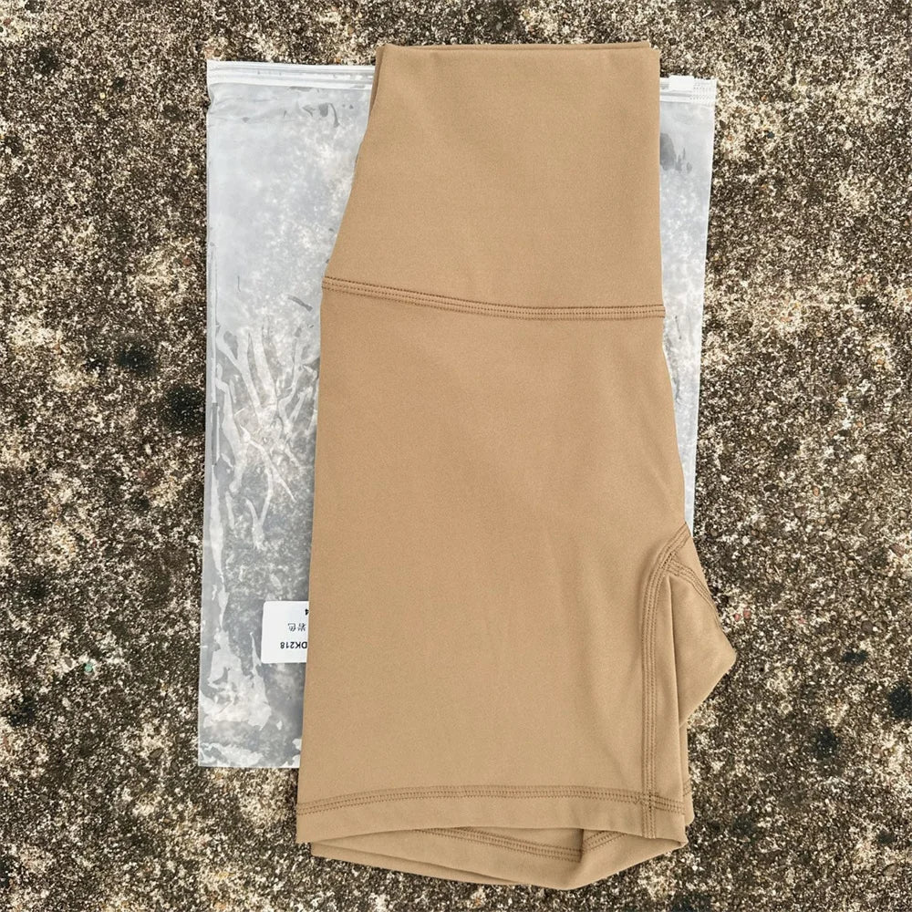 Women's High Waist Nylon Blend Shorts for Yoga and Training