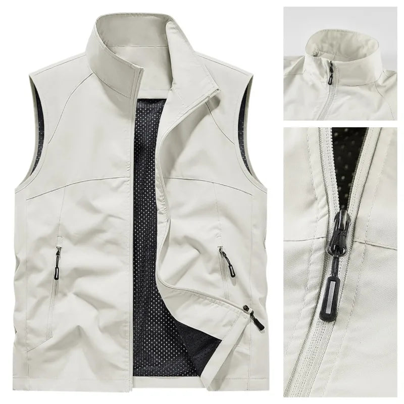 Men's Stand Collar Outdoor Vest