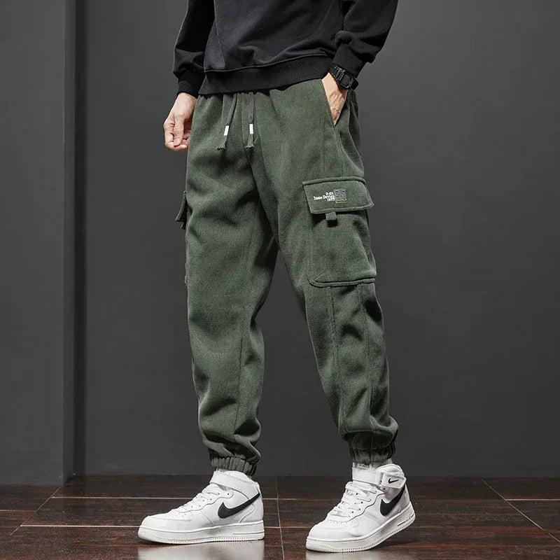 Men's Multi Pocket Elastic Waist Casual Cargo Pants