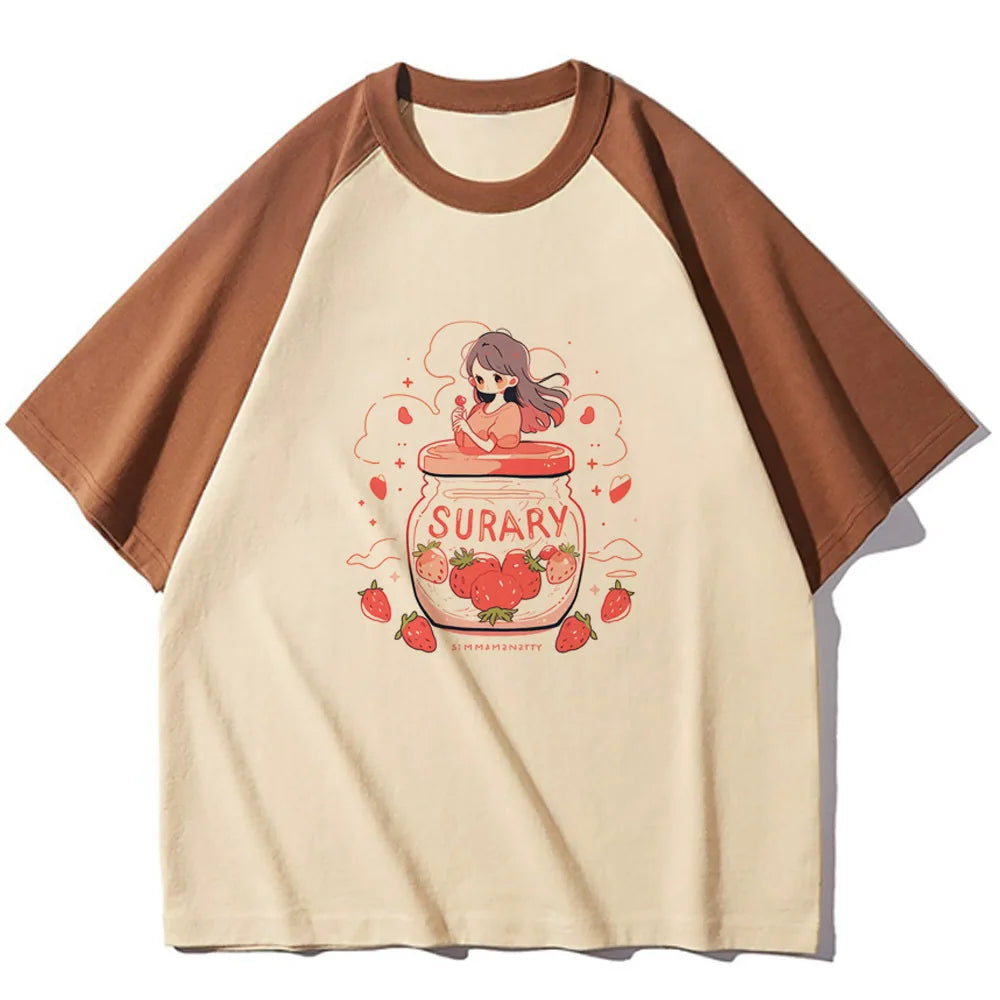 Strawberry Graphic Raglan Short-Sleeve T-Shirt