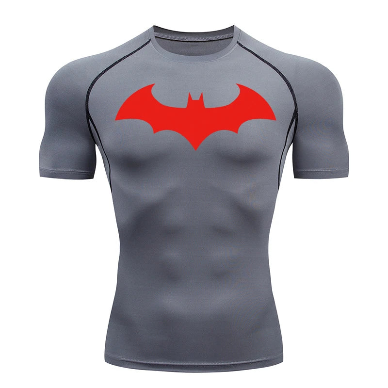 Fitted Crew Neck Short Sleeve Compression T Shirt