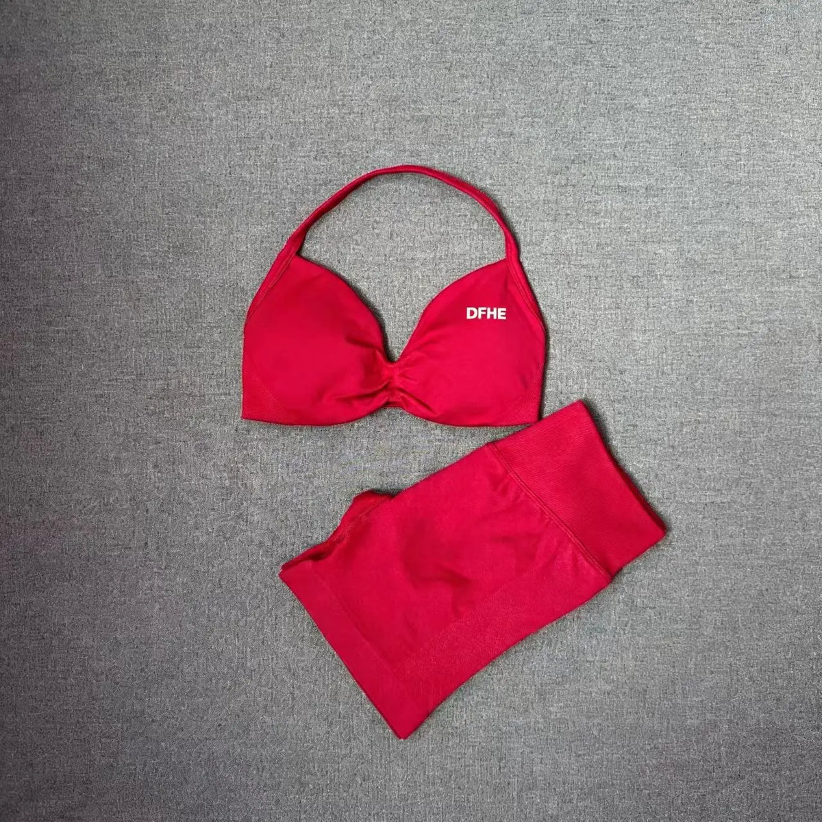 Women's Twist Halter Bra And Shorts Yoga Set