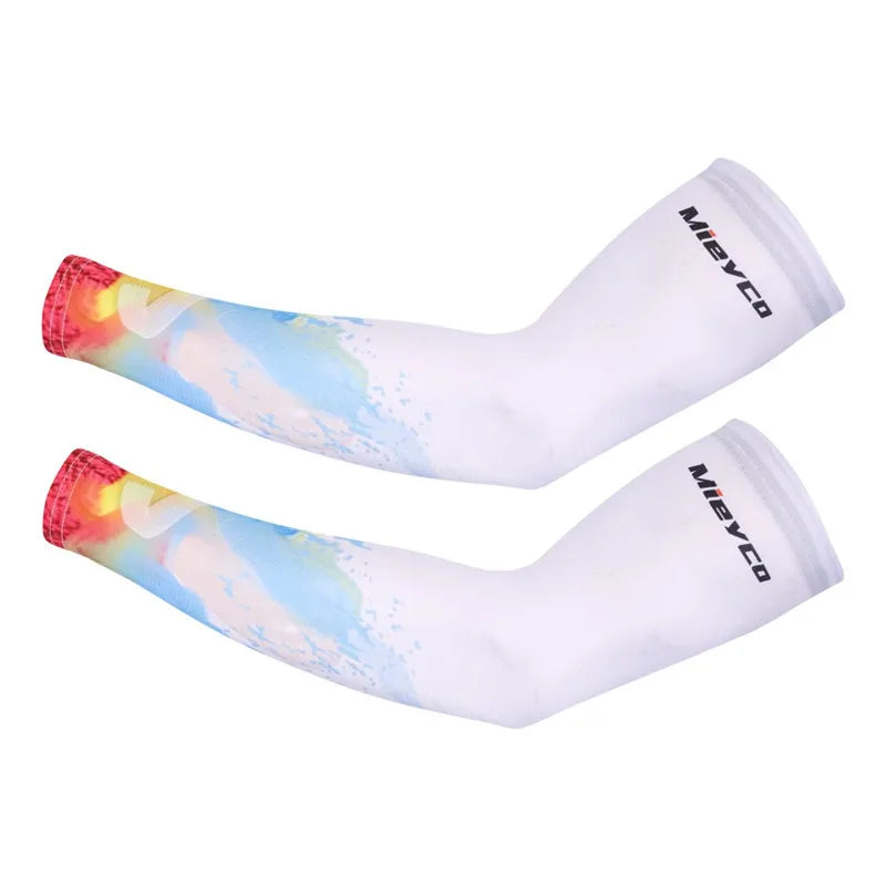 Icy Silk Sun Protection Arm Sleeves Cooling Breathable Outdoor Cycling Fishing Sports Sleeves
